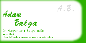 adam balga business card