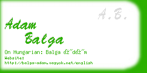 adam balga business card